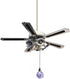 Crystal Ceiling Fan Pull Chains 54cm Purple Round Glass Ice Cracked Beaded