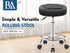 Brick Attic Rolling Stool with Wheels, PU Leather Small Office Chair with Foot Rest,Versatile Adjustable Swivel Stool