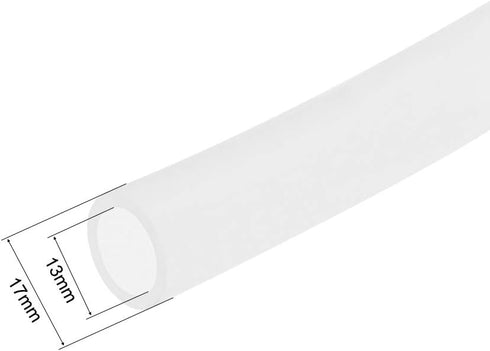 uxcell Silicone Tube, 1/2"(13mm) ID x 11/16"(17mm) OD 3.3ft(1m) Silicone Rubber Tube Air Hose Water Pipe for Pump Transfer Clear