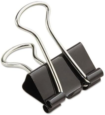 Universal Small Binder Clips, Steel Wire, 3/8 Cap, 3/4 Wide, Black/Silver, 2-36 Pack