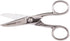 Klein Tools 100CS Electrician Scissors, Serrated Scissors with Wire Stripping Notches, Made in USA by Klein Tools
