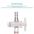 StonyLab Vacuum Flow Control Adapter with PTFE Stopcock, 14/20 Joint and Straight Hose Connection