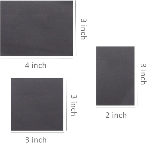 Black Sticky Notes - Self-Stick Note Pads, Easy to Post for Office, School, Home, 6 Pads, 3 Sizes, 50 Sheets/Pad