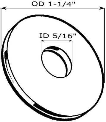 Hard-to-Find Fastener 211844 Rubber Washer, 5/16 x 1-1/4", Black, 8