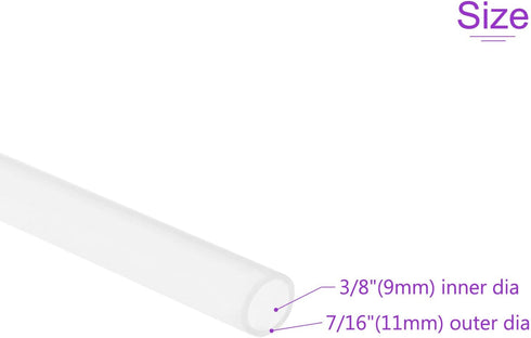 DMiotech 9mm ID 11mm OD 3.3 Feet Clear Silicone Tube, Industrial Tubing for Water Air Pump
