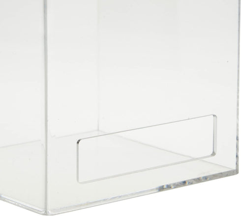 Okuna Outpost Acrylic Wall Mount Dispenser for Gloves, Shoe Covers, Hairnet Holder, Beard Nets Storage