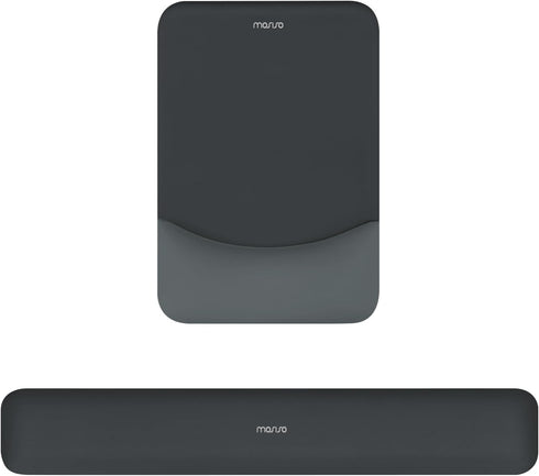 MOSISO Wrist Rest Support for Mouse Pad & Keyboard Set, Ergonomic Non-Slip Base Home/Office Pain Relief Pad with