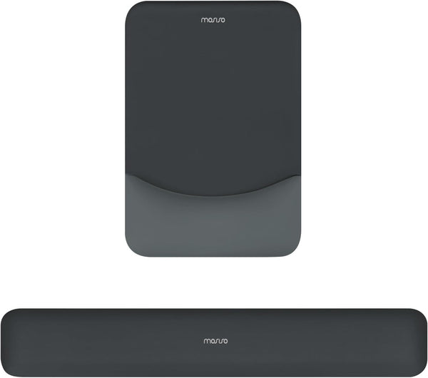 MOSISO Wrist Rest Support for Mouse Pad & Keyboard Set, Ergonomic Non-Slip Base Home/Office Pain Relief Pad with