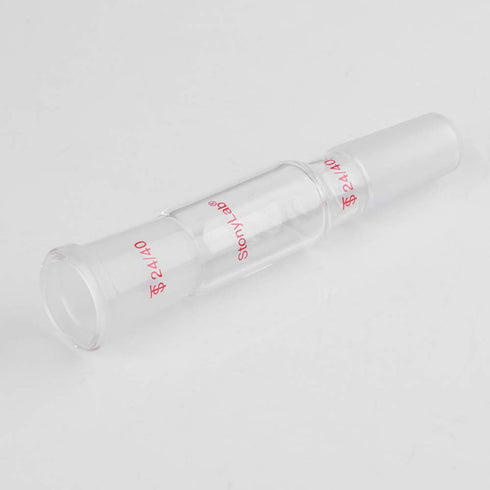 stonylab Glass Connecting Adapter, 70mm from 24/40 Outer Joint to 24/40 Inner Joint for Laboratory Lab Supply