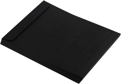 LUXPaper 10 x 13 Open End Envelopes | Peel & Press | Midnight Black | 80lb. Text | Qty 50
