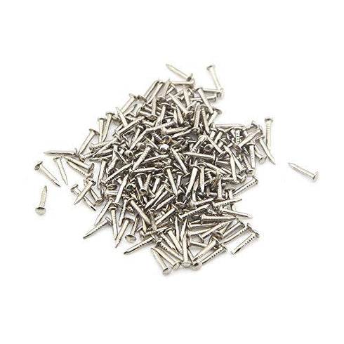 newlng 500PCS Tiny Round Head Nail Fasteners for String Art, 1 X 10mm/0.04"X0.4"(DXL), Silver Hand-Made Hardware