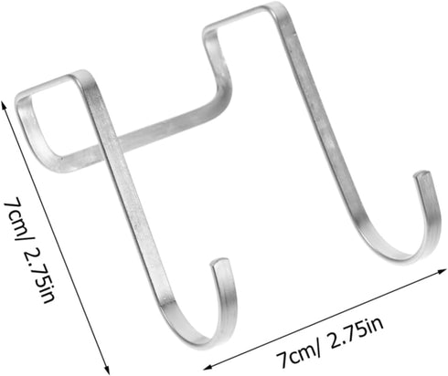 10Pcs Closet Stainless Steel Bedside Cabinet Door Hooks Hook Hangers for Towel Clothes Organization Space Saving Design