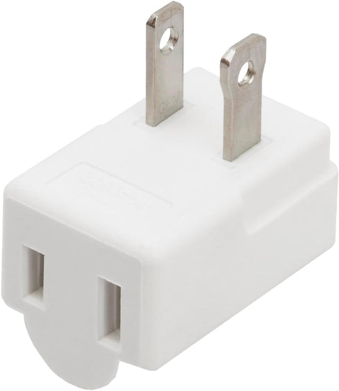 Polarized 2-Prong L Type Adapter, Vertical Right Angled AC Adapter, NEMA 1-15P USA Outlet Saver