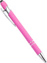 PASISIBICK 12 Pieces Pink Ballpoint Pen with Stylus Tip, 2 in 1 Premium Metal Stylus Pen for Touch Screens (12 PCS Pink)