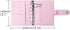 Pink A7 Macaron Colored PU Leather Binder Wallet - 6 Rings Loose Leaf Notebook Folders with Snap Button