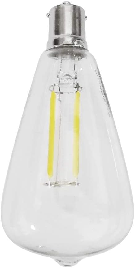 Dream Lighting LED Edison Bulb, 3W, Warm White 3000K, 150 Lumens, Pack of 2