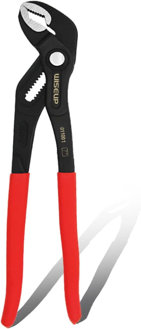 Groove Joint Pliers 7 Inch with Fast Adjustable V-Jaw Tongue and Groove Wrench for Plumbing, Home Repair
