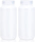 16.9 oz Wide Mouth Lab Reagent Bottle, Sealed Leak-proof Translucent HDPE Pill and Water Sample Bottle (2 Pcs)