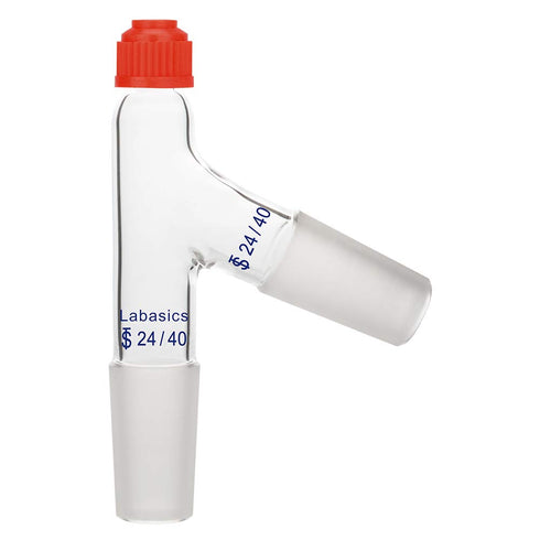 3 Way Distilling Thermometer Adapter with 24/40 Joints and Screw Cap for Distillation Apparatus