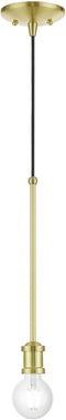 Livex Lighting Lansdale 1 Light Pendant in Satin Brass (47161-12)