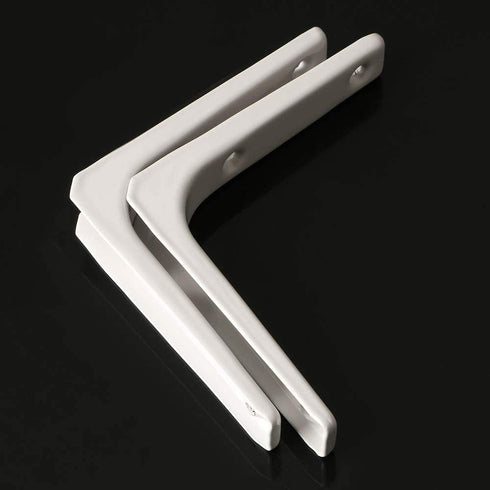 4 4 Inch 2 SAYAYO L Shape Wall Bracket, x Iron Shelf Bracket DIY Floating Shelf Support, PCS Bright White