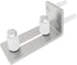 JUBEST Barn Door Floor Guide - Satin Nickel Adjustable Roller for Doors Up to 2 1/8 inches, Flush Bottom Design