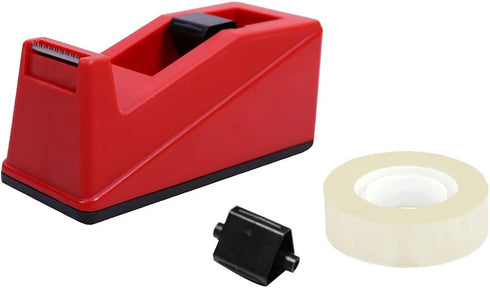 Classic Desktop Tape Dispenser, 1" Core, Non-Skid Base, with 1 Premium Roll Invisible Clear Tape for Office