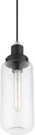 40614-04, Livex Lighting, Oakhurst, Mini Pendant, Black with Brushed Nickel Accent