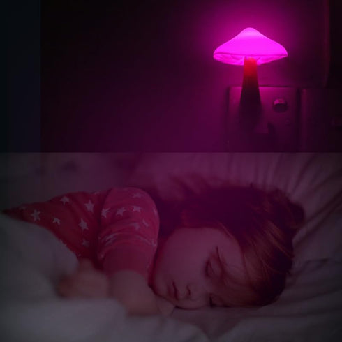 5Pack 7 AUSAYE Sensor LED Night Light Plug in Lamp Color Changing Mushroom Light Cute Night Lights for Adults Kids