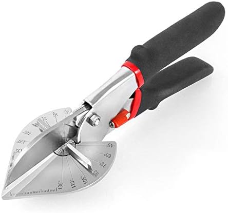 Multi Angle Miter Shear Cutter Hand Tools, 45-135 Degree Adjustable Angle Scissors, 2 Extra Spare Blades