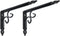 Luxshiny 2pcs Heavy Duty Iron Angle Wall Brackets Shelf Support for DIY