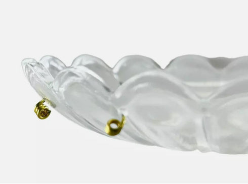 Generic 3.8 0.8 8 0.9" x with Gold Pins Crystal Glass Chandelier Bobeche Center Hole