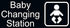 New Baby Changing Station Sign - 8 x 3 in with English and Symbol, Black for Men, Women, Unisex