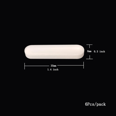 LABALPHA 6Pcs Magnetic Stirrer Mixer Stir Bar, 35mm/1.38 inch