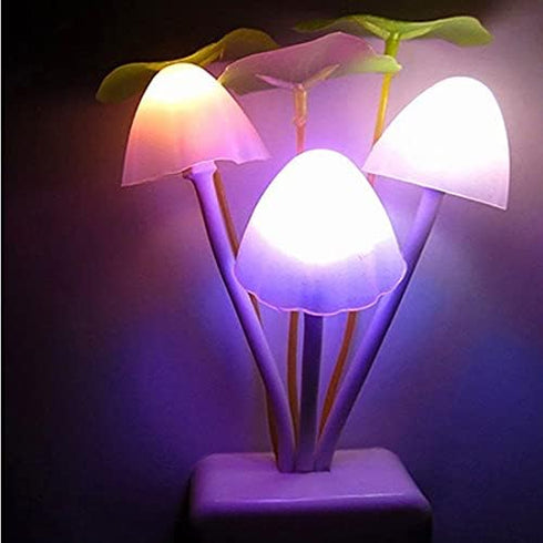 Tuelaly Cute Night Light, 1PC US EU Plug Adapter LED Night Lamp Discolor