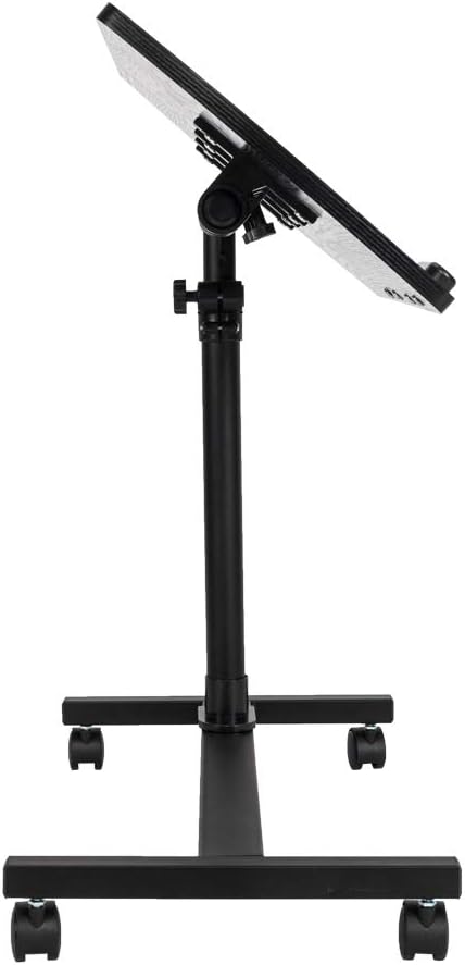 Volowoo 23.22" 13.38" (25.2-38.19)") Mobile Stand Up Desk, Adjustable Laptop Desk with Wheels Flat Surface Computer