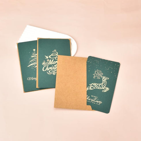 YangQian 3Pcs Christmas Cards with Envelopes Blank Inside Merry Christmas Gift Card Money Holders Christmas Greeting