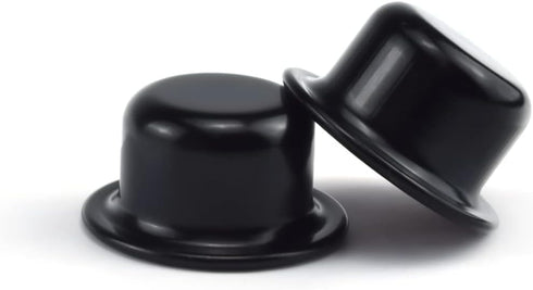 MARRTEUM 1/2 Inch 1/4-27 2xGold 2xBlack Tall Hollow Lamp Finial Knob Caps Finial Lamp Tops Tapped Lamp Accessories