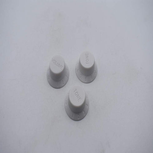 GENERIC 3 Guitar Volume Tone Control Button Knob Potentiometer Cap Guitar Instrument Accessories White Pcs Practical