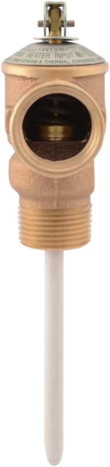 Cash Acme 3/4 Inch NCLX-5 Temperature and Pressure Relief Valve, Push to Connect Brass Plumbing Fittings, Copper, CPVC Pipe, 150 PSI, 15836-0150 by Cash Acme