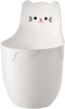 Ciieeo Cartoon Cat Hanging Sundries Storage Box White, Multi-functional No-drill Office Desk