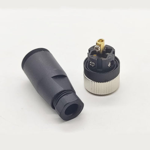 2Pcs M12 5 Pin Female Circular Connector, B Code IP67 Waterproof Field Assembly Sensor Adapter for PG7 Cable