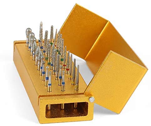 High Speed Diamond Bur Set with Aluminium Alloy Shelf