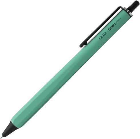 OHTO GS02 Roller Gel Pen, Retractable Needle Tip 0.5mm Fine Point, Mint Green Barrel, Ultra-Quick Drying Black Ink