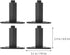 4pcs 60mm Toddmomy Adjustable Aluminum Alloy Cabinet Legs Black Anti-Slip Furniture Feet Pads for Tv Stands Wardrobes