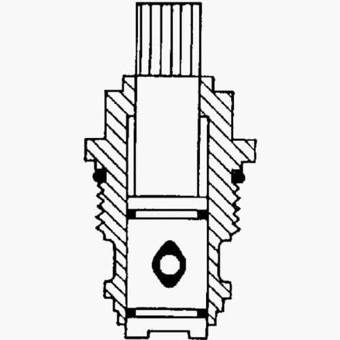 Danco 17323B 3J-2H/C Stem, Metal, Brass, for Use with NIBCO Model Faucets