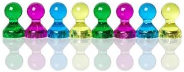 Bullseye Office Assorted Acrylic Push Pin Magnets - Perfect for Refrigerator, Whiteboard, Office Magnets (48, Assorted)