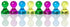 Bullseye Office Assorted Acrylic Push Pin Magnets - Perfect for Refrigerator, Whiteboard, Office Magnets (48, Assorted)