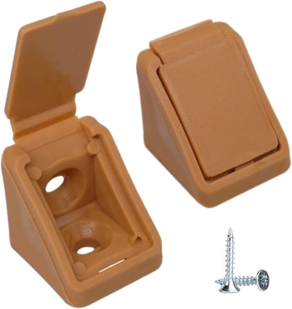 Generic (Pack of 20) Light Brown Shelf Brackets 0.78" x 0.78" x 0.70"