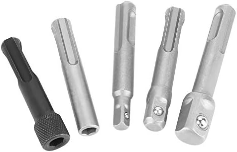3PC Socket to Drill Adapter, SDS Plus Steel Socket Adapter, 2PC Hexagonal Extension Electric Tool Accessories